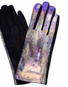 Shopika Manusi dama textil imprimate cu model inspirat dupa o pictura cu copil in gardina