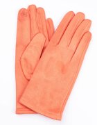 Shopika Manusi dama uni portocalii din material textil catifelat