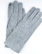 Shopika Manusi simple dama gri albastrui din material textil