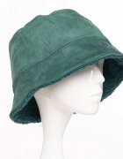 Shopika Palarie clos reversibila cu o fata blanita si o fata catifelata verde