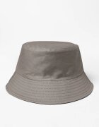 Shopika Palarie tip bucket unisex cu doua fete gri si negru din bumbac