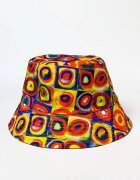 Shopika Palarie tip bucket unisex cu doua fete imprimata cu model inspirat dupa Kandinski