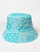 Shopika Palarie tip bucket unisex cu doua fete paisley bleu si negru