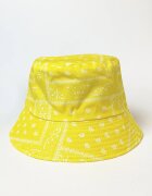 Shopika Palarie tip bucket unisex cu doua fete paisley galben si negru