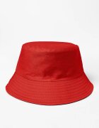 Shopika Palarie tip bucket unisex cu doua fete rosu si negru din bumbac
