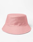 Shopika Palarie tip bucket unisex cu doua fete roz si negru din bumbac