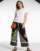 Shopika Pantaloni dama cu imprimeu exotic cu croi larg lejer