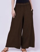 Shopika Pantaloni de vara din in largi maron