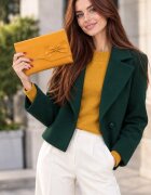 Shopika Plic handmade din piele naturala galbena