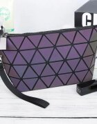 Shopika Portfard reflectorizant 3D cu elemente geometrice triunghiulare cameleon