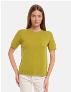 Shopika Pulover cu maneca scurta la baza gatului verde oliv