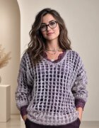 Shopika Pulover plasa cu mohair cu model foarte fin un pulover accesoriu chic bej