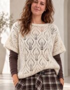 Shopika Pulover tricotat soft cu maneca cazuta bej