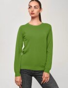 Shopika Puloveras la baza gatului din tricotaj fin verde oliv