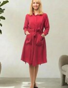 Shopika Rochie bordo midi matasoasa tip camasa