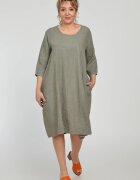 Shopika Rochie lalea din in masura mare bej inchis