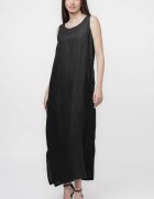 Shopika Rochie lunga A-line din in fara maneci neagra