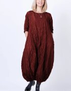 Shopika Romania Rochie lunga gogosar din tafta cu memorie bordo metalizat