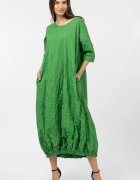Shopika Romania Rochie lunga gogosar din vascoza sifonata verde