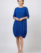 Shopika Romania Rochie midi cu volum tip balon din tafta cu memorie albastru electric