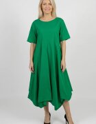 Shopika Romania Rochie midi lejera oversize din bumbac cu croi amplu si colturi verde