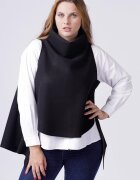 Shopika Vesta asimetrica trendy din jerseu punto milano neagra