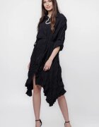U See Rochie camasa creponata in colturi neagra