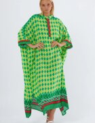 Vale Woman Rochie camasa oversize cu imprimeu geometric cu romburi galbene