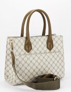 Acacia Geanta bej cu imprimeu maro Paris G-24254 12