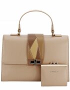 CHRIS BELLA Geanta bej inchis Premium cu portofel CB2400-1 15