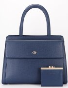 CHRIS BELLA Geanta bleumarin Premium cu portofel CB2427-3 17