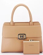 CHRIS BELLA Geanta camel Premium cu portofel CB2425-2 13
