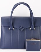 CHRIS BELLA Geanta mare bleumarin inchis Premium cu portofel CB2317-4 M6