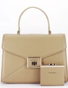 CHRIS BELLA Geanta medie bej inchis Premium cu portofel CB2305-1 M6