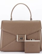 CHRIS BELLA Geanta medie maro Premium cu portofel CB2305-1 M6
