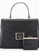 CHRIS BELLA Geanta medie neagra Premium cu portofel CB2305-1 M6