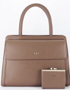 CHRIS BELLA Geanta taupe Premium cu portofel CB2427-3 17