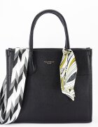 Flora&Co Paris Geanta neagra FloraCO Paris cu esarfa decorativa H6935 M7