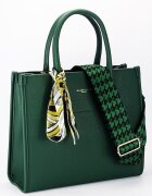 Flora&Co Paris Geanta verde FloraCO Paris cu esarfa decorativa H6935 M7