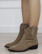 Ideal Shoes Ghete kaki din piele naturala 5310 110