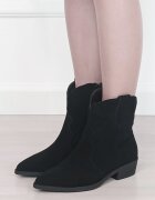 Ideal Shoes Ghete negre din piele naturala 5310 110