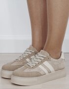 Ideal Shoes Sneakers bej cu talpa groasa 9059 M2