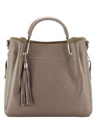 Made in Italy Geanta din piele naturala maro deschis Ariana 122