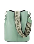 Made in Italy Geanta tip sac din piele naturala 8951 122 Verde menta