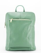 Made in Italy Rucsac din piele naturala verde convertibil in geanta 1001 123