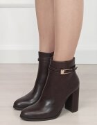 MARQUIIZ Botine maro elegante cu toc gros 6337 114