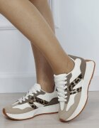 MARQUIIZ Sneakers dama bej cu imprimeu leopard 8917 M2
