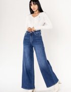 Nina Carter Blugi albastrii dama wide leg YY300-9 M10