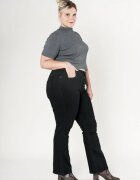 Nina Carter Blugi dama regular fit marimi mari negru P612-8 M10