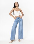 Nina Carter Blugi dama wide leg albastru deschis YY300-6 M10